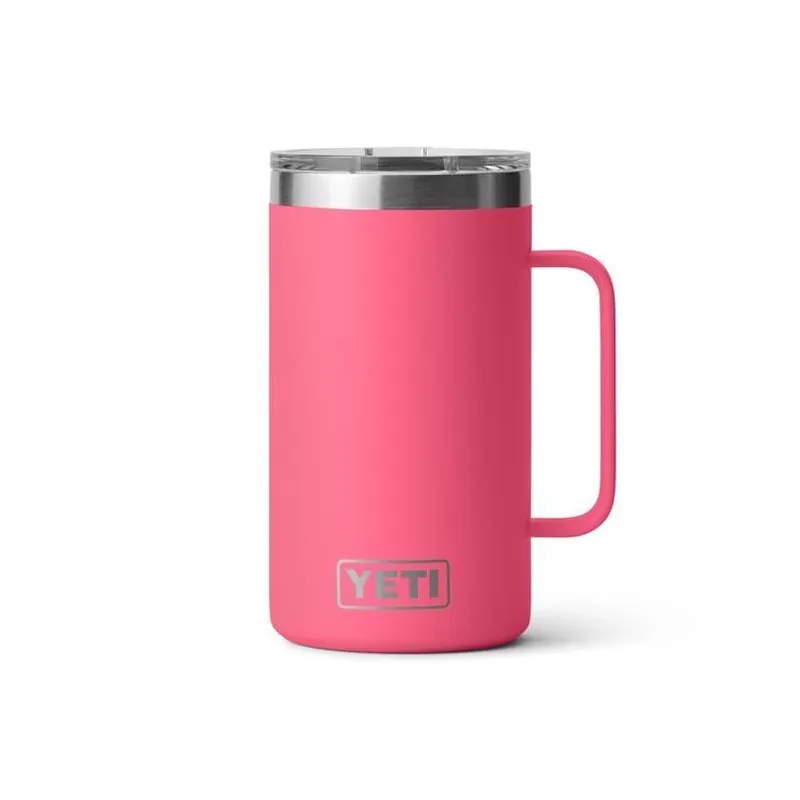 24oz Rambler Travel Mug In Big Tropical Pink - Durable Insulated Design
