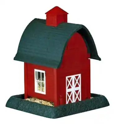 9081 Red Barn Wild Bird Feeder, 5 Lb Capacity, Plastic, 13-1/4 In Height