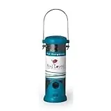 8-inch Sunflower Seed Feeder For Songbirds With Aqua Blue Accents