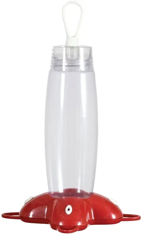 Perky-pet 271 Rose Petal Hummingbird Feeder, 19 Oz Capacity, 4 Ports, Bright Red Plastic