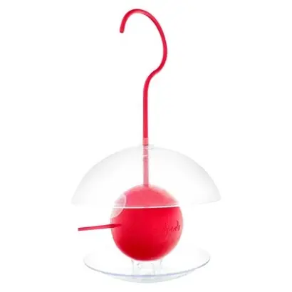 2-in-1 Baffled Birdfeeder And Spring Birdhouse - Red