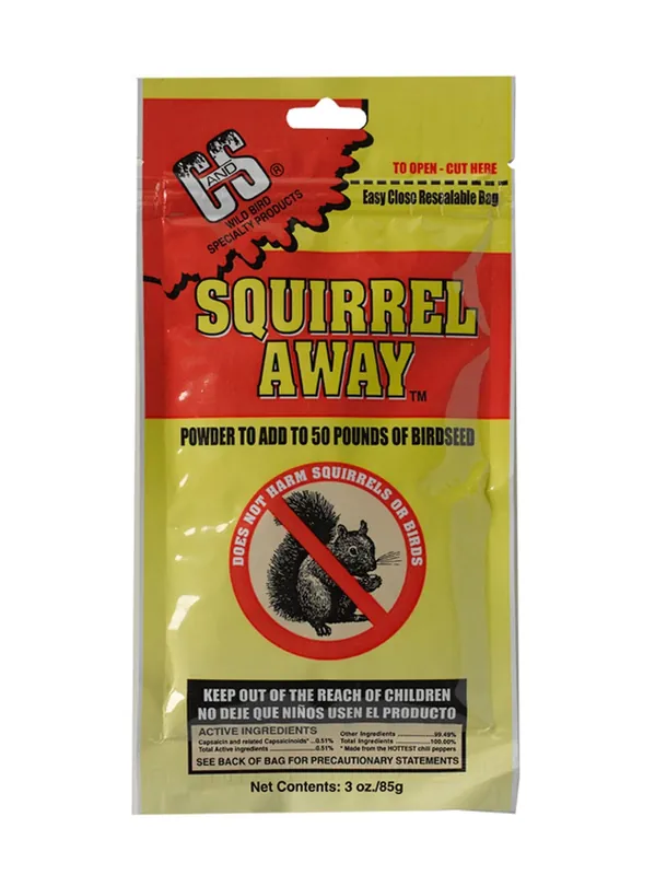 Squirrel Away Clip Strip - 12 Pouches Of 1.5 Ounce Capsaicin Powder Deterrent