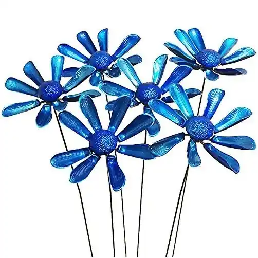 Flower Garden Stakes Set Of 6 Decorative Garden Accents