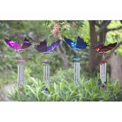 Exhart 40213-PK Large WindyWings Pink Butterfly Wind Chime