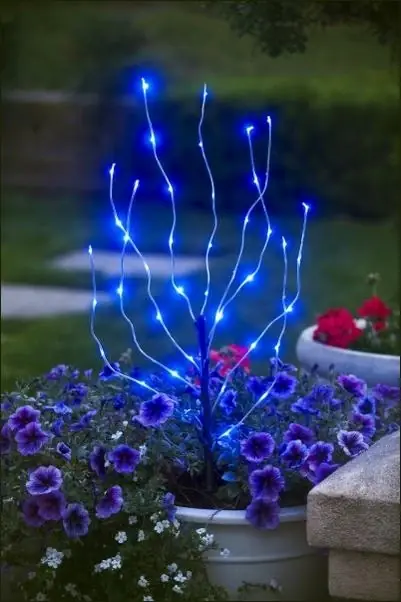 53589 Anywhere Led Branch Light - Blue, Set Of 2