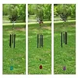 3 Assorted Dragonfly, Butterfly, And Hummingbird Wind Chimes For Outdoor Decor