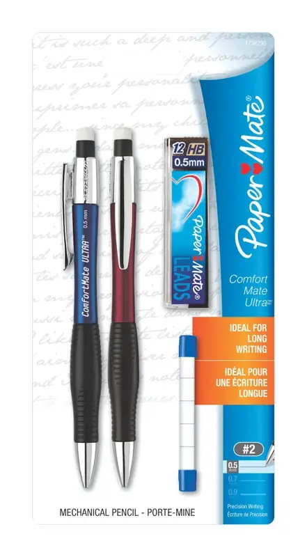Paper Mate Comfort Mate Ultra 2HB 0.5 Mm Mechanical Pencil 2 Pk