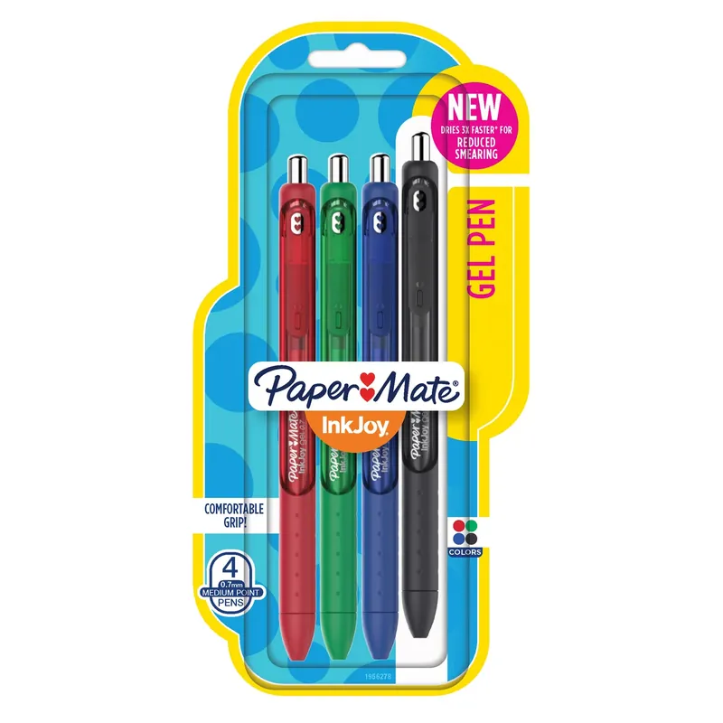 Paper Mate Ink Joy Assorted Retractable Gel Pen 4 Pk