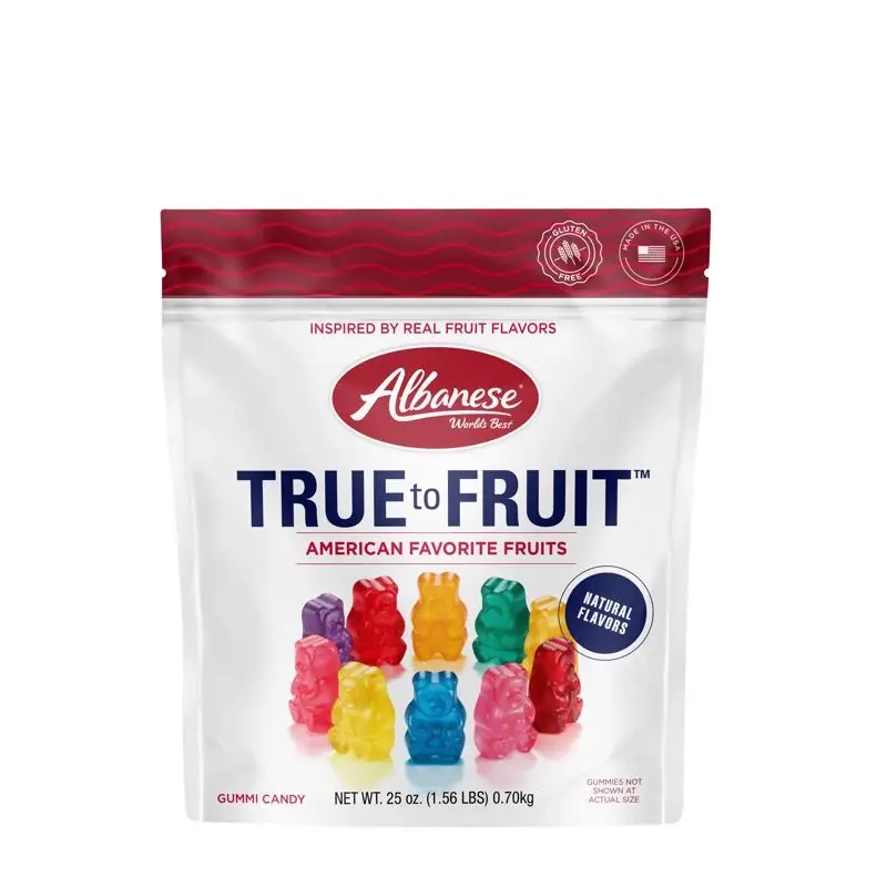 True To Fruit Assorted Gummi Bears 25 Ounce Bag