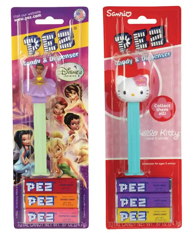 PEZ Favorites Assorted Candy And Dispenser 1.87 Oz