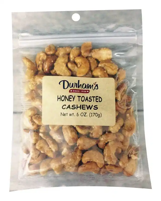 Durhams Honey Toasted Cashews 6 Oz Bagged