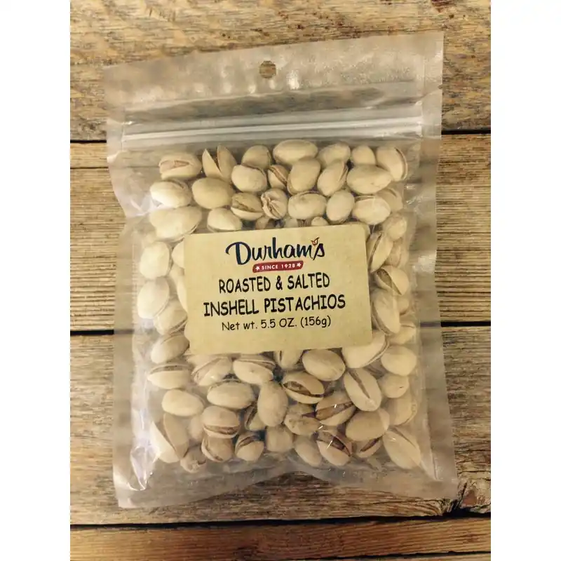 Durhams Roasted & Salted Pistachios 5.5 Oz Bagged