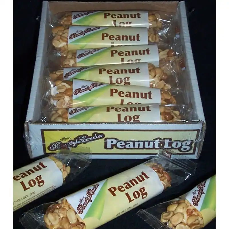 Crown Homestyle Candies Peanut Log Roll 3 Oz