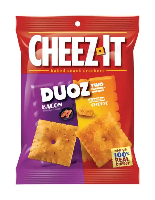 Cheez-It Duoz Bacon And Cheddar Crackers 4.3 Oz Bagged