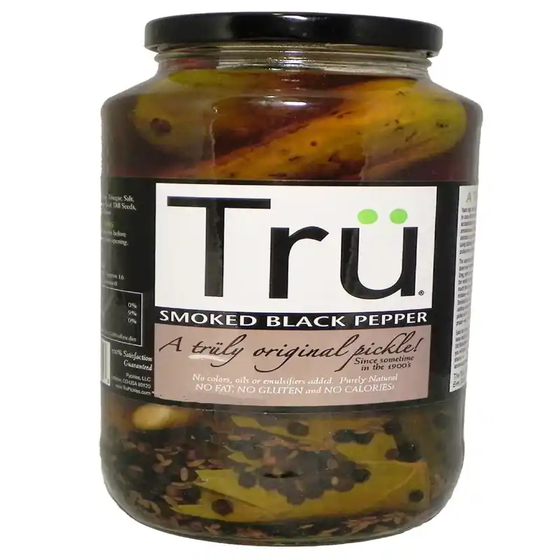 Smoked Black Pepper Pickles 24 Ounce Jar - Specialty Foods