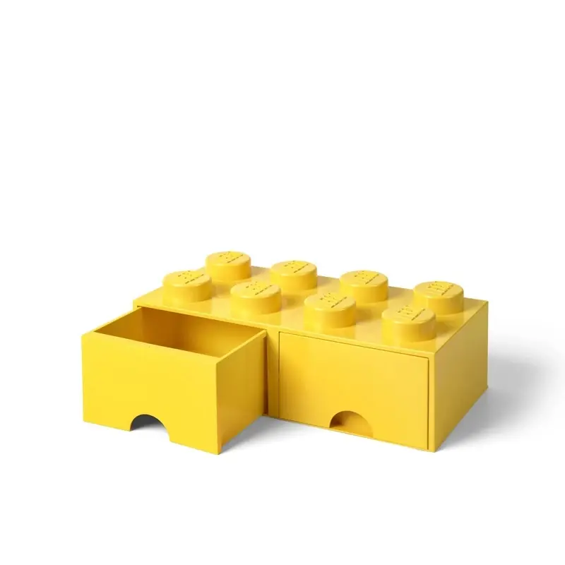 Storage Brick Drawer Plastic Yellow 3 Pieces 19" X 10.8" X 20.45"