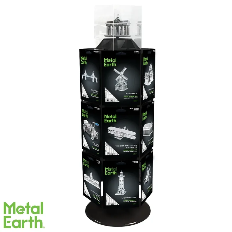 Metal Earth Black 3 Tier Wire Counter Display Rack - Model Mmdwrs