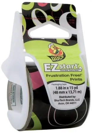 Duck Brand Ez Start Packaging Tape 1.88-inch X 15-yard Roll - Black Olive