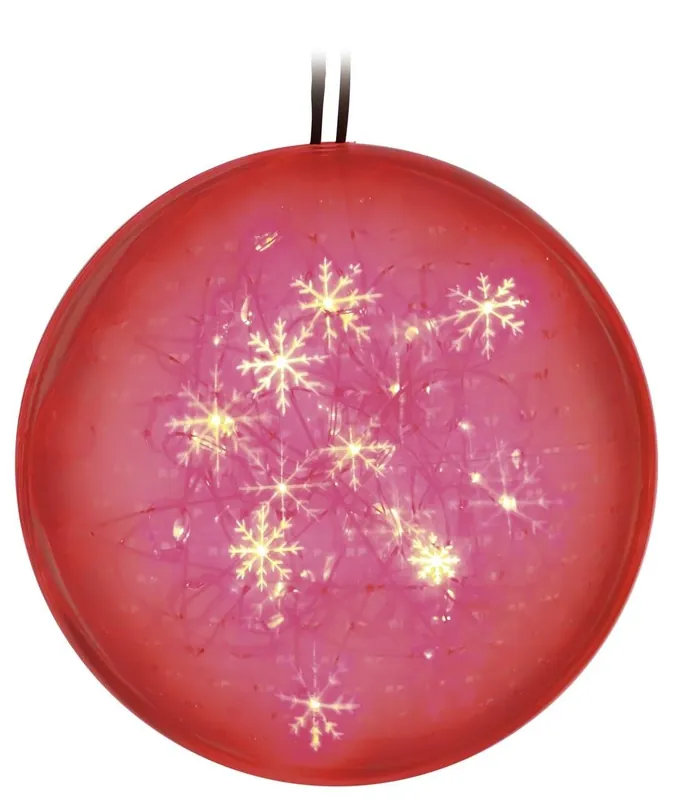6 Inch Red Holographic Sphere Christmas Decoration