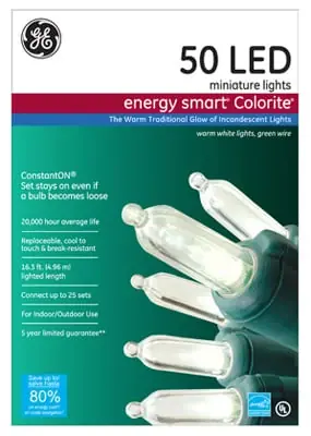 Energy Smart Colorite 50-Light LED Warm White Mini Light Set