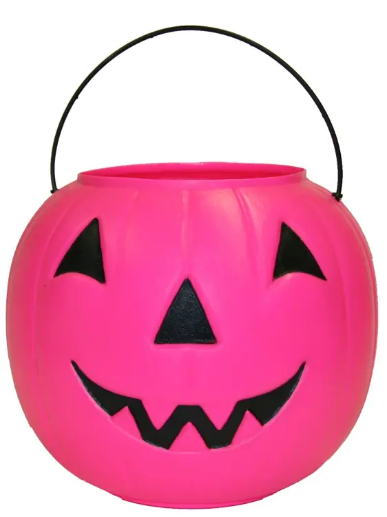Pink Pumpkin Trick-or-treat Pail 10 Inch Model Or-hp1020