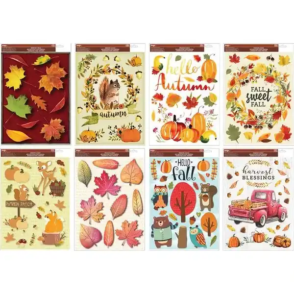 Impact Innovations Harvest Clings Fall Decoration Multicolored 17 In. W X 12 In. L