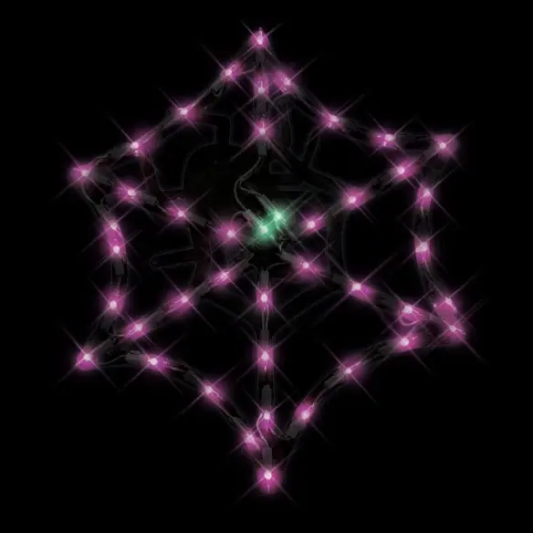 491-85547 Lighted Spider Web Ornamental Halloween Decoration