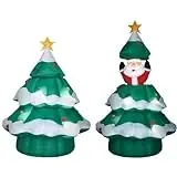 6‘ Animated Santa Rising From Christmas Tree Decoration