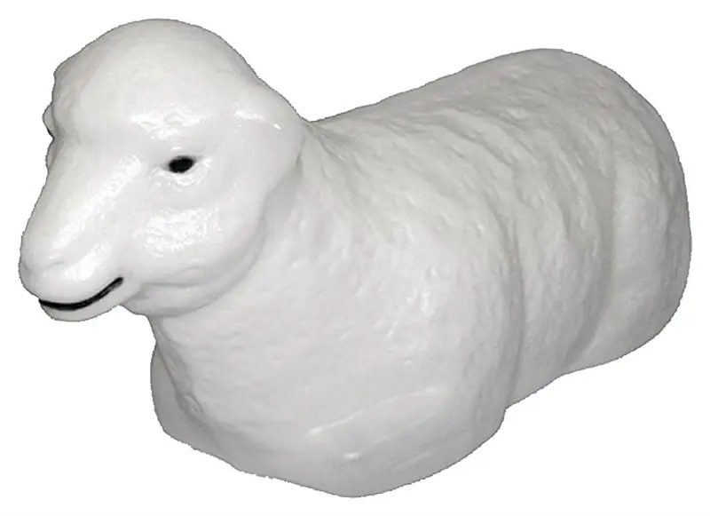 Life Size 13 Inch Sheep Model - Realistic Farm Animal Decoration
