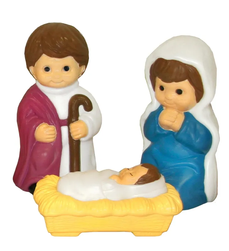 General Foam Light-up Child Nativity Set, 3 Piece Holiday Decor