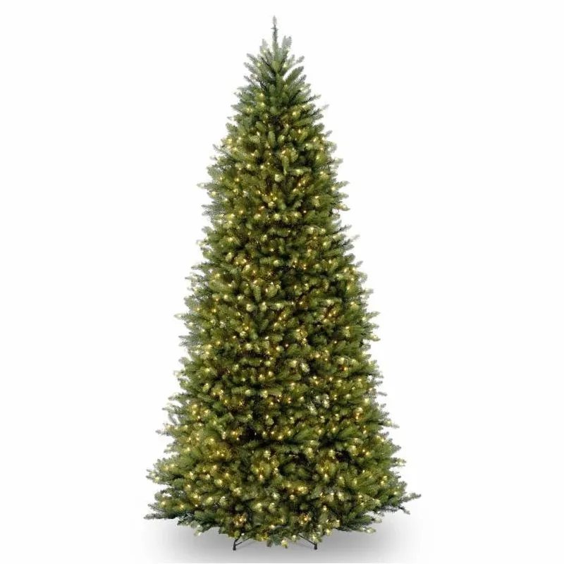 12 Ft. Dunhill Slim Fir Hinged Christmas Tree With 900 Clear Lights