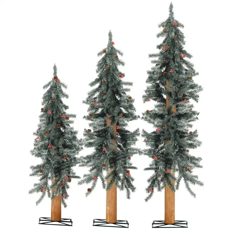 Sterling 2 Ft., 3 Ft., And 4 Ft. Alpine Unlit Artificial Christmas Tree Set