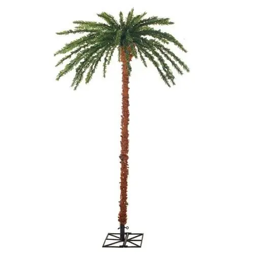 6 Foot Pre-lit Palm Tree With Clear Lights For Holiday Decor