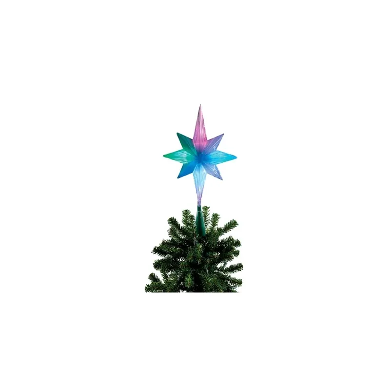 42525 - 11.5" Led Bethlehem Star Christmas Tree Topper Multi-color