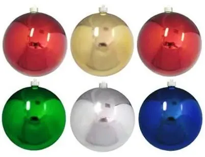 Solid Round Shatterproof Ornaments, 7.87-In.