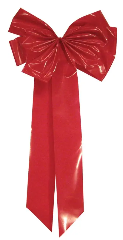 Holiday Trims Christmas Bow Red Plastic 12 Inch 1 Pk