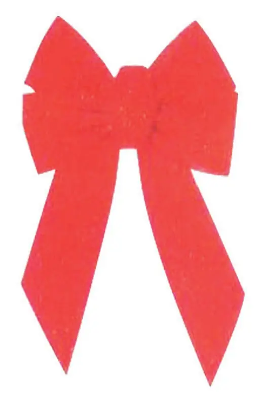 Holiday Trims Christmas Bow Red Glitter Velvet 10 Inch 1 Pk