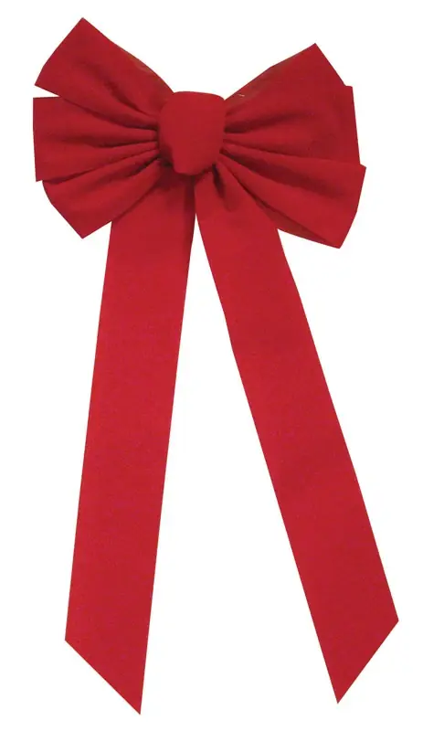 Holiday Trims Christmas Bow Red Velvet 12 Inch 1 Pk