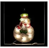 Silhouette Snowman Clear 16" Tall X 12" Wide Decorative Display