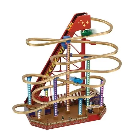 Mr. Christmas 16 In. Animated World‘s Fair Grand Roller Coaster Holiday Decoration