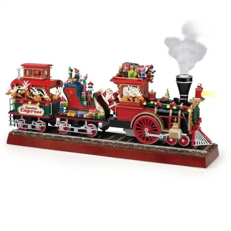 16.38 In. Mr. Christmas Santa‘s Express Musical Train With Lights And Smoke