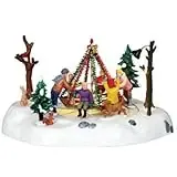 Lemax 5" Tall Battery Operated Porcelain Village Merry-go-round Holiday Accessory