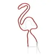 13204 - 24 Inch Pink Flamingo Stake Rope Light For Outdoor Decor