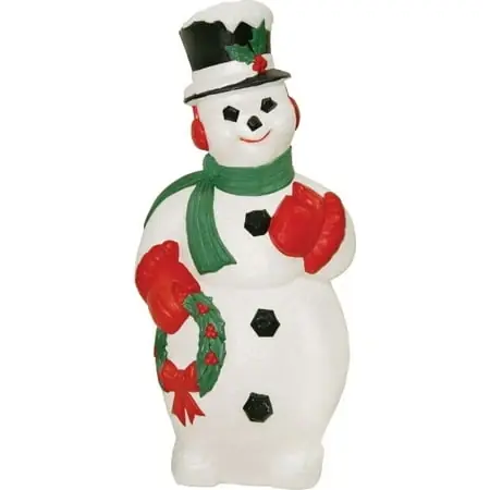 Light Up Snowman With Wreath - Model Or-c1375 For Holiday Decor