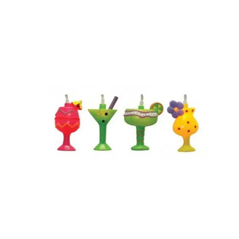 Set Of 10 Happy Hour Mixed Cocktail Party Patio Lights With White Wire