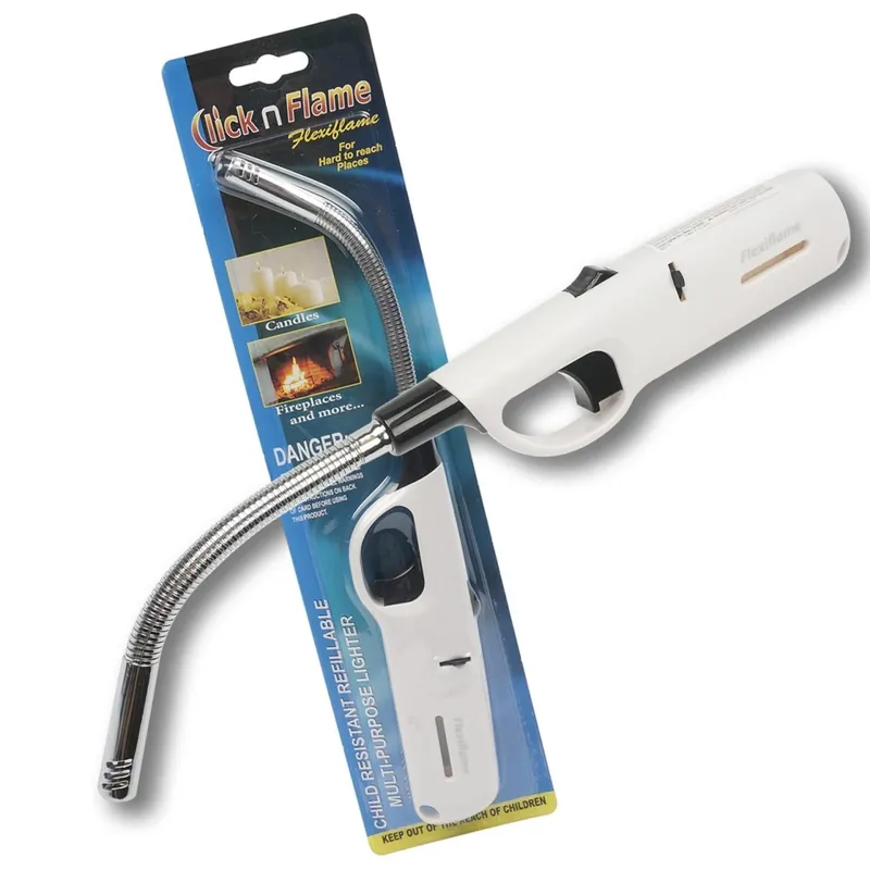 Flame Lighter - White, Model 676758208021, Durable And Reliable Ignition Tool