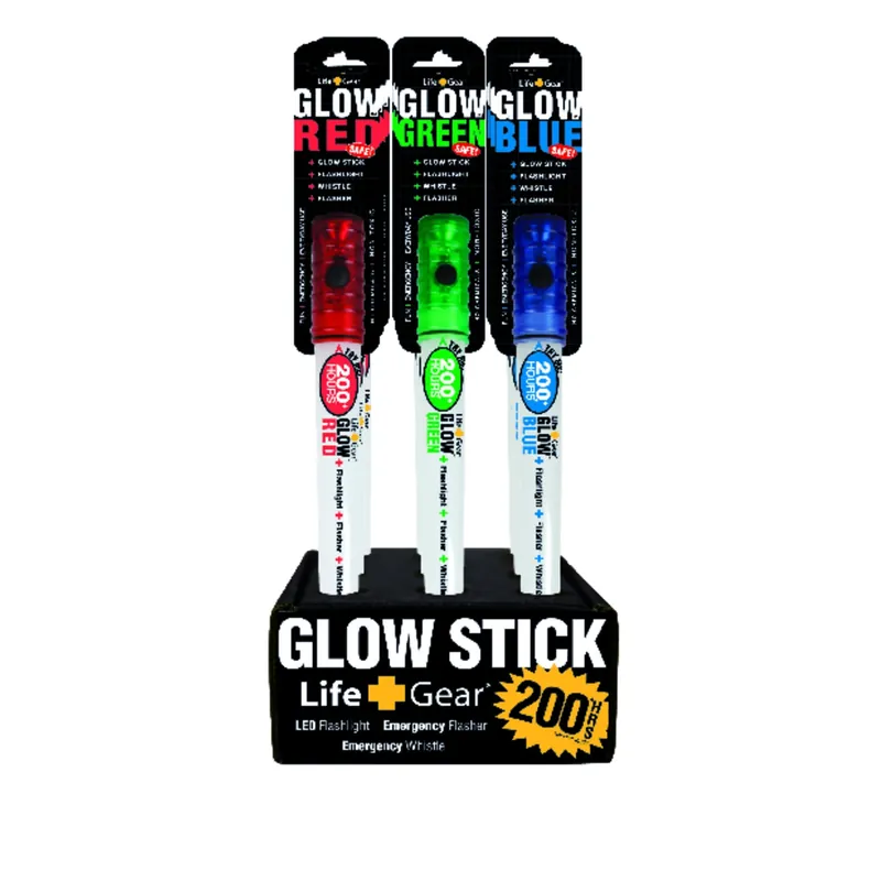 4 In 1 LED Glow Stick Flashlight, Red