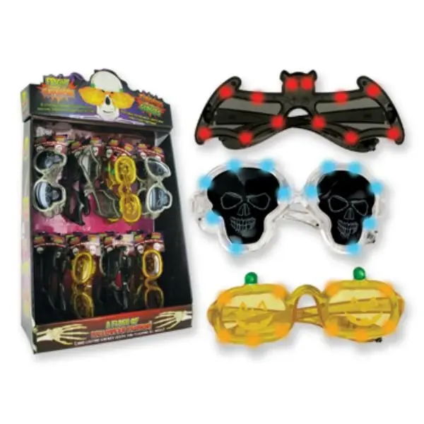 Fright Flashers Halloween Flashing Spooktacular Glasses - Case Of 24