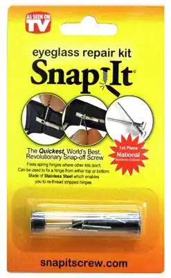 Eyeglass Repair Kit Snapit-d With Stainless Steel Tools And Cable Clamps