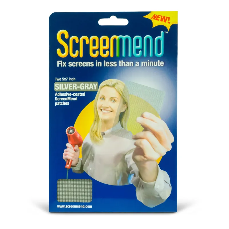 Screenmend Silver Aluminum Screen Repair Patch 5 In. W X 7 In. L 2 Pk